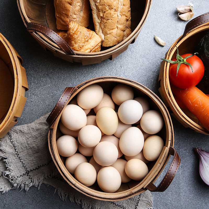 Tárolókosár Japán Protable kézzel készített tok Konyha Zöldségtároló kosár Piknik ételkosár Fa kosár élelmiszer betöltéséhez