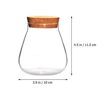 Glasscork Terrarium Bottle Bottle Bottlesjars Clear Lid Διακοσμητικά Καπάκια Γλαστροδοχεία Ζουμερά Ξύλινα Δοχεία Πώματα Μπολ