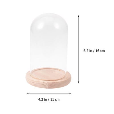 Üvegkupola fedél Virág átlátszó Cloche Bell Jarstand Plants Alaptok Kijelző Központi Karácsonyi Diy DomeMicro Eternal