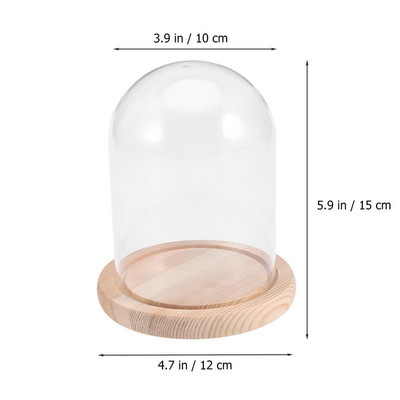 Üvegkupola fedél Virág átlátszó Cloche Bell Jarstand Plants Alaptok Kijelző Központi Karácsonyi Diy DomeMicro Eternal
