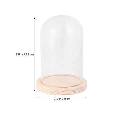 Üvegkupola fedél Virág átlátszó Cloche Bell Jarstand Plants Alaptok Kijelző Központi Karácsonyi Diy DomeMicro Eternal