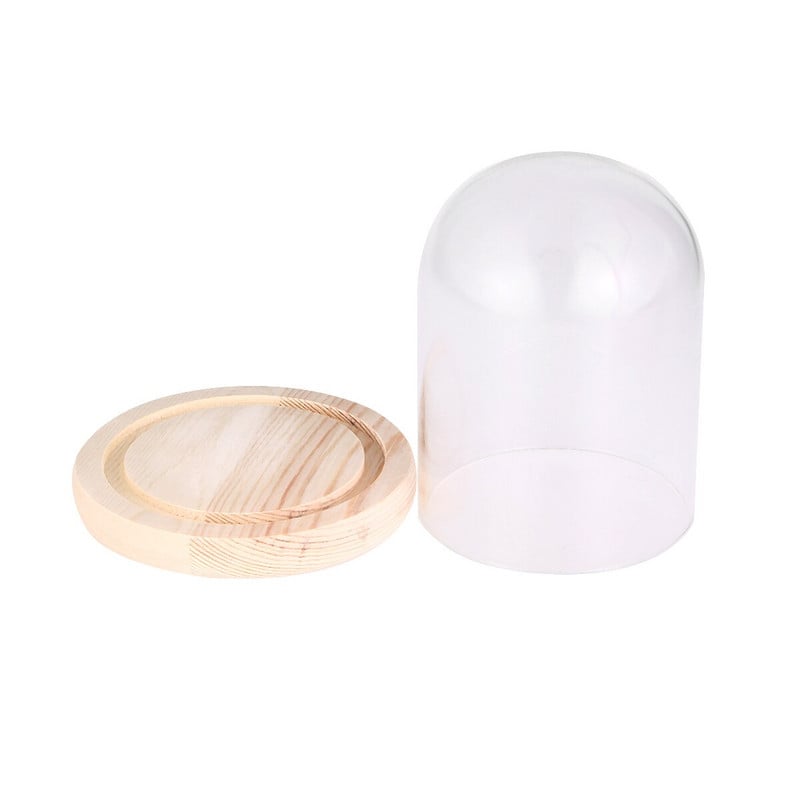 Üvegkupola fedél Virág átlátszó Cloche Bell Jarstand Plants Alaptok Kijelző Központi Karácsonyi Diy DomeMicro Eternal