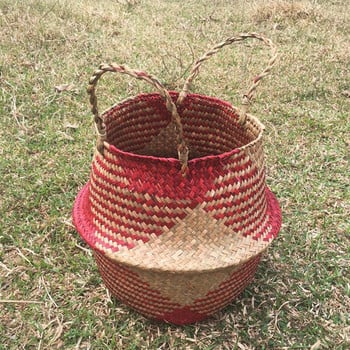 Seagrass Storage Basket Γλάστρα Φυσικό Rattan Καλάθι Φυτό Γλάστρα Θήκη Παιχνιδιών Καλάθι Πλυντηρίου Δοχείο Αποθήκευση οικιακών υπολειμμάτων