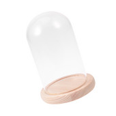 Üvegkupola fedél Cloche Bell Jar Vitrin Virág átlátszó kupolák Az asztali középső könyvállvány