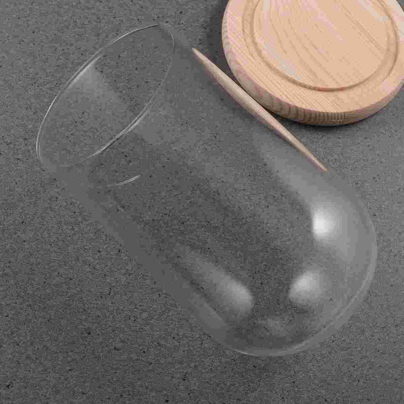 Üvegkupola fedél Cloche Bell Jar Vitrin Virág átlátszó kupolák Az asztali középső könyvállvány