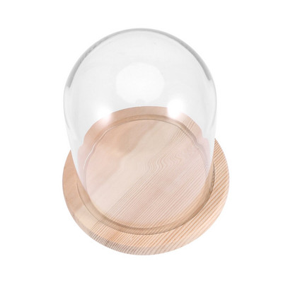 Üvegkupola borító harang tégely Cloche virágos vitrin átlátszó gyertyakupolák Az asztal középső része könyv karácsonyi állvány