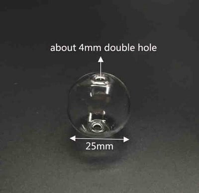 25 mm găuri duble bile de sticlă de culoare glob de sticlă pandantiv sticla flacon pandantiv parfum ulei colier accesorii decor handmad 10 buc