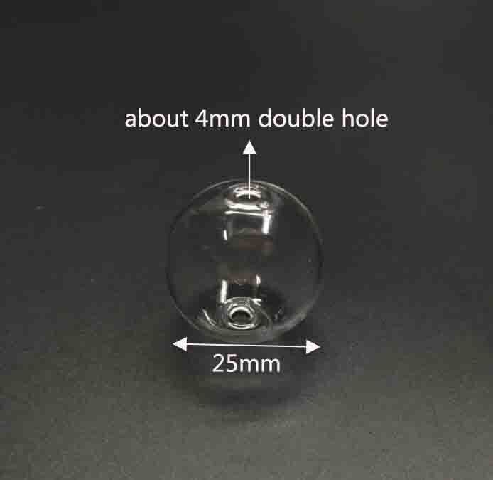25 mm găuri duble bile de sticlă de culoare glob de sticlă pandantiv sticla flacon pandantiv parfum ulei colier accesorii decor handmad 10 buc