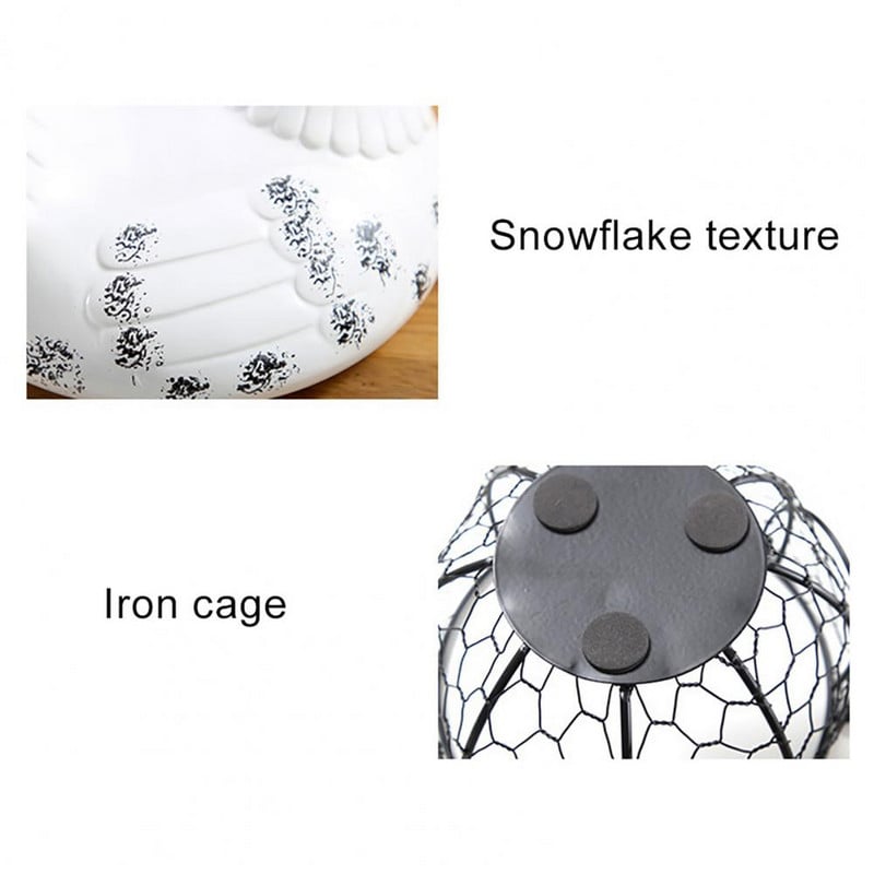 Coș de depozitare pentru ouă în formă de pui Recipient de ouă din fier Decor de găină din ceramică Organizator de ouă Suport creativ de depozitare pentru ouă pentru bucătărie 2021