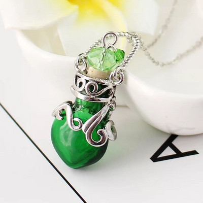 1PC Colier cu parfum de sticlă inimă mică pandantive pentru sticle cu ulei esențial Sticla de parfum parfumuri și parfumuri pentru femei cadouri deco