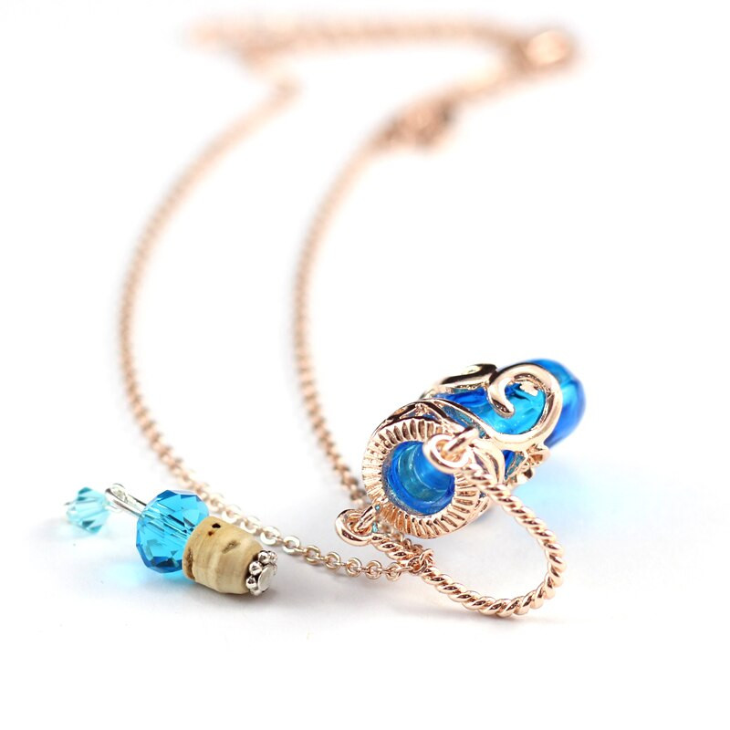 1PC Colier cu parfum de sticlă inimă mică pandantive pentru sticle cu ulei esențial Sticla de parfum parfumuri și parfumuri pentru femei cadouri deco