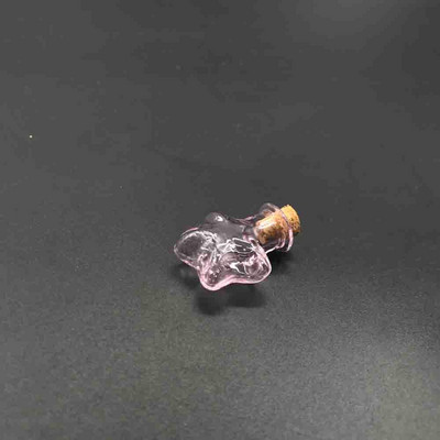 Comerț cu ridicata Mini sticle de sticlă de 9 culori în formă de stea Sticle drăguțe cu sticle de plută Cadou Borcane mici DIY Fiola Pandantiv Decor de cadou 10 buc