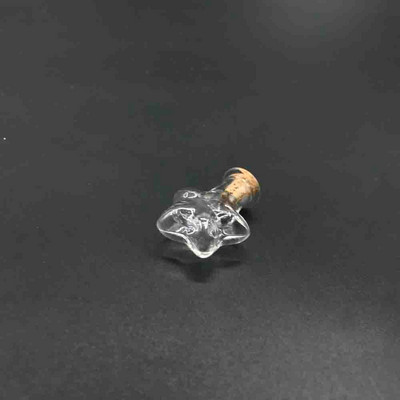 Comerț cu ridicata Mini sticle de sticlă de 9 culori în formă de stea Sticle drăguțe cu sticle de plută Cadou Borcane mici DIY Fiola Pandantiv Decor de cadou 10 buc