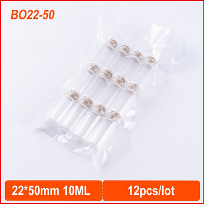 12db 22x50mm 10ml-es kis mini átlátszó üveg palack parafa dugóval Üzenet esküvői dekorációs üvegpalack