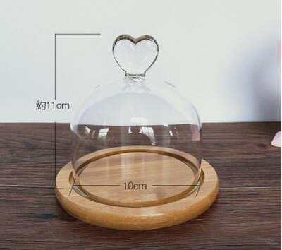 10*11cm kis méretű szív felső üvegkupola váza Különféle választható alap Lakásdekoráció Átlátszó kupola barát ajándék esküvői kellék