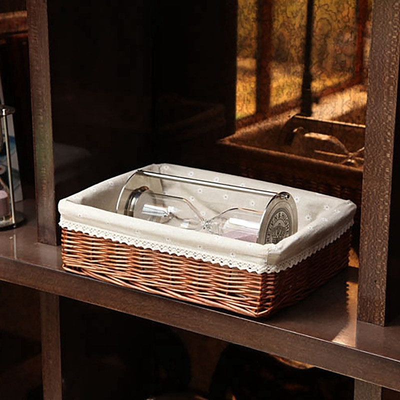 Ručno izrađena pletena košara za pohranu Košara za kruh Košara za voće Košare za posluživanje za kućni kuhinjski stol Organizator za slatkiše