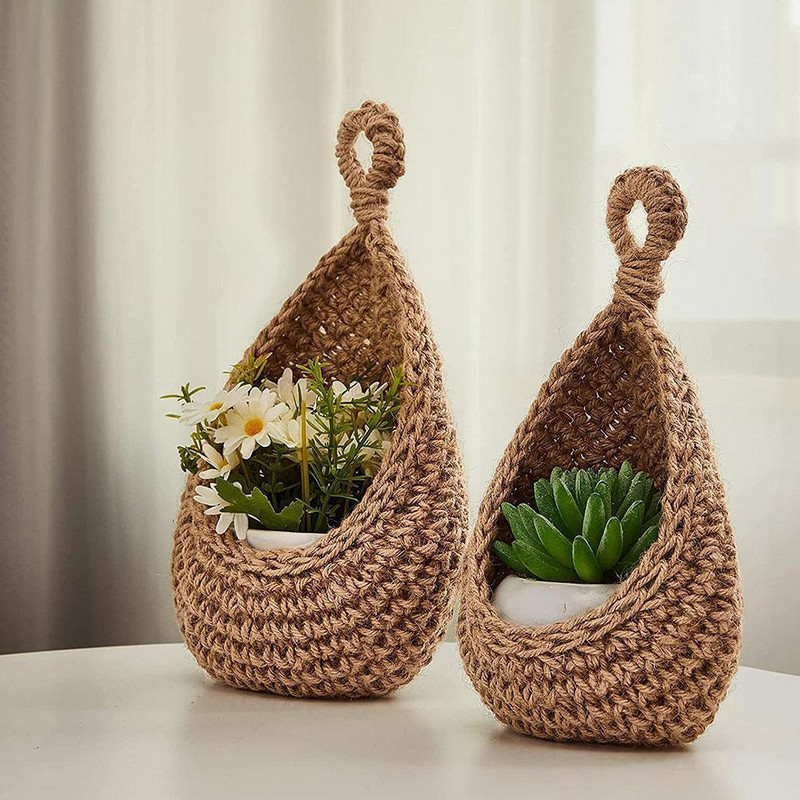 Coș cu fructe și legume suspendat pe perete Coș cu fructe țesute pentru masă de bucătărie Coș de depozitare suspendat pe perete Organizator pentru bucătărie Nou