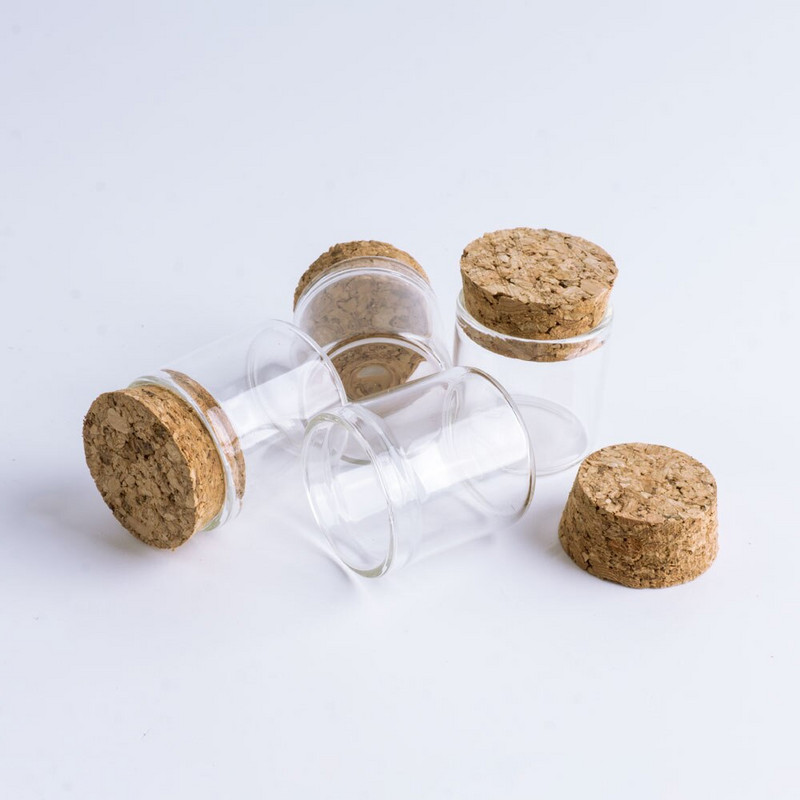 12 komada 30*30 mm 10 ml malih praznih prozirnih staklenih bočica s plutenim bočicama za pohranu, ukrasna bočica za obrt