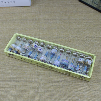 Nou cadou creativ drăguț mini dop de plută din sticlă transparentă sticle care doresc flacoane borcan mare albastră ornamente vintage mici, decorare artizanală