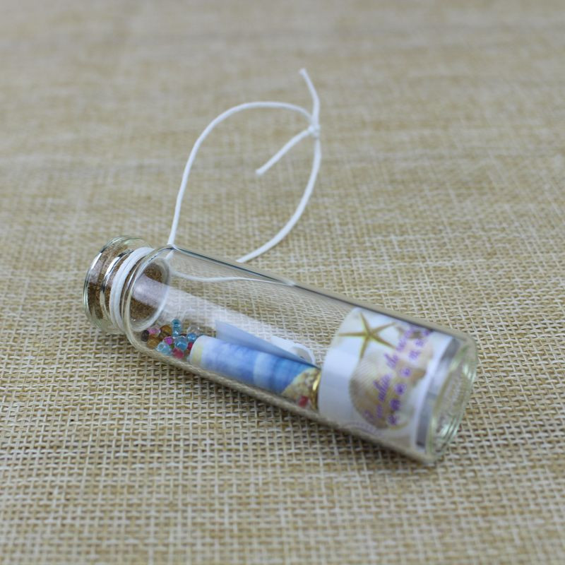 Nou cadou creativ drăguț mini dop de plută din sticlă transparentă sticle care doresc flacoane borcan mare albastră ornamente vintage mici, decorare artizanală