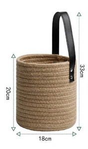 Pamut kötél szőtt tároló rendszerező szalma rattan zöld növények cserepes virágcserép fedő piszkos ruhák akadály kosár doboz konténer