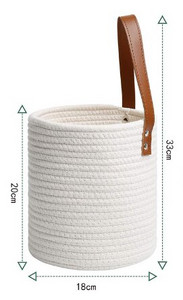 Pamut kötél szőtt tároló rendszerező szalma rattan zöld növények cserepes virágcserép fedő piszkos ruhák akadály kosár doboz konténer