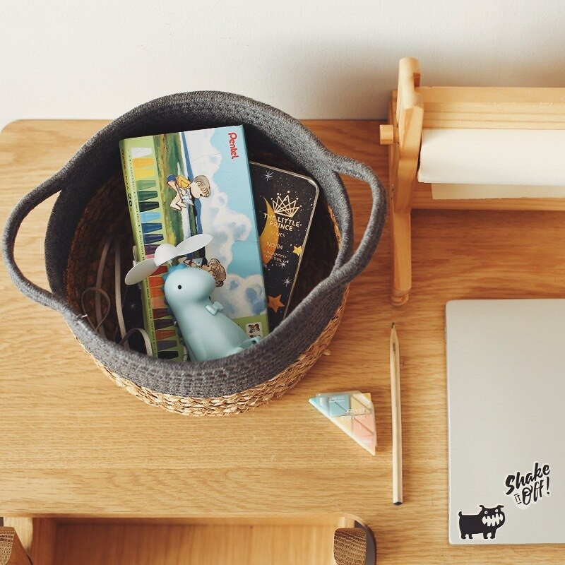 Kosár skandináv stílusú szalma pamut cérna fonott kézzel szőtt kosár ruházati játék asztali kosár fonott kosár növénykosár