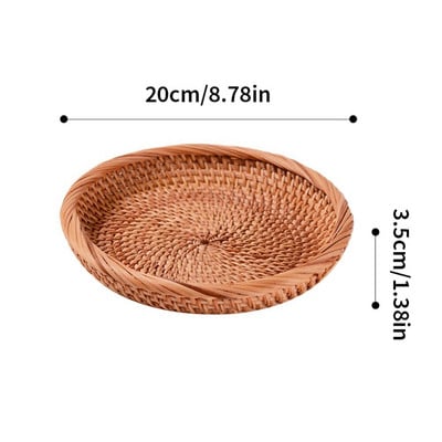 Tárolókosár Rattan ékszerekhez Kozmetika Kulcsok 3db Hálószobákhoz Íróasztalok Nappali Uzsonnás doboz Gyümölcstál