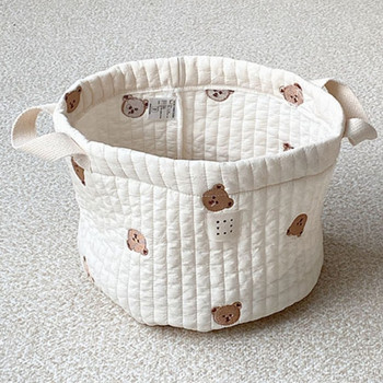 Нови бебешки чанти Сладко мече Чанта за пелени с бродерия Модна количка за съхранение Памучна чанта за мама