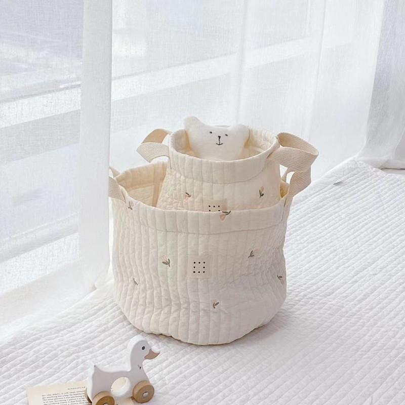 Genți noi pentru bebeluși Drăguț urs broderie geantă pentru scutece modă cărucior de depozitare geanta mami din bumbac