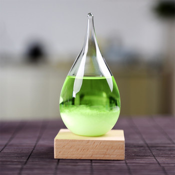 Crystal Transparent Storm Glass Bottle Barometer Bottles Πρόγνωση καιρού Κομψή επιφάνεια εργασίας Water Drop Δώρο Διακόσμηση σταθμού