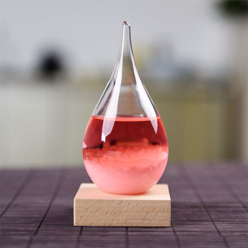 Crystal Transparent Storm Glass Bottle Barometer Bottles Πρόγνωση καιρού Κομψή επιφάνεια εργασίας Water Drop Δώρο Διακόσμηση σταθμού