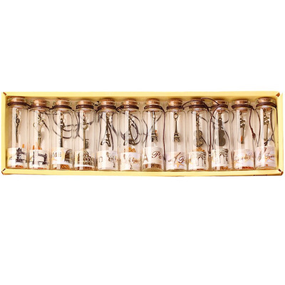 12 buc. Mini sticle mici de spălat din sticlă cu dop de plută Fiole mici Borcane Recipiente Mesaj Nunți Urări Bijuterii Favoruri