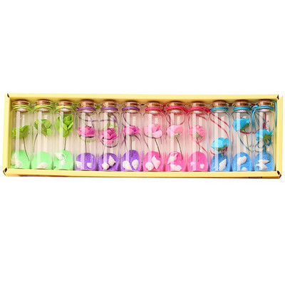 12 buc. Mini sticle mici de spălat din sticlă cu dop de plută Fiole mici Borcane Recipiente Mesaj Nunți Urări Bijuterii Favoruri