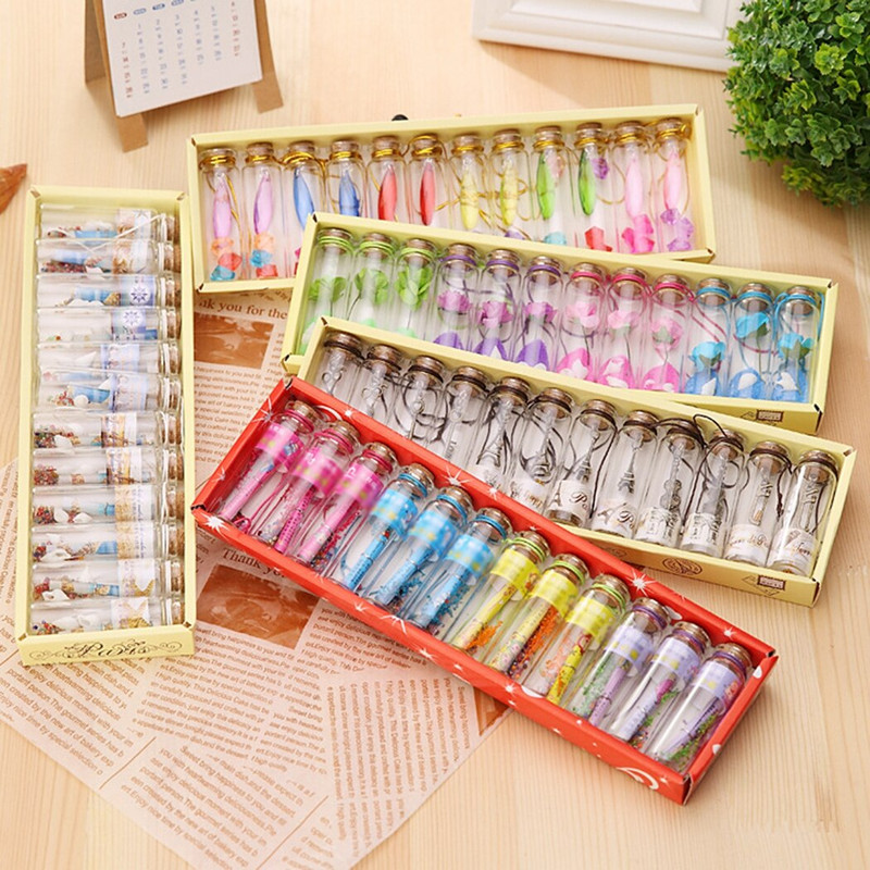 12 buc. Mini sticle mici de spălat din sticlă cu dop de plută Fiole mici Borcane Recipiente Mesaj Nunți Urări Bijuterii Favoruri