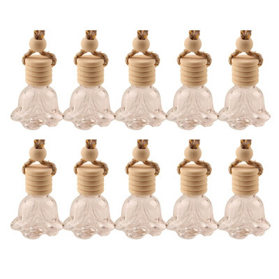 10 vnt. Automobilyje pakabinamas stiklinis butelis tuščias kvepalų aromaterapinis dozatorius, užpildomas eterinių aliejų difuzorius, gaivesnis kvapas