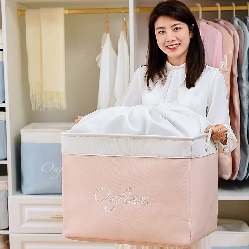 Audinių laikymo krepšeliai skalbinių kliūtis sulankstoma vaikų žaislų laikymo dėžė namų organizatorius antklodė nešvarių drabužių žaislų krepšelis su dangteliu