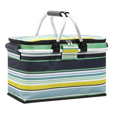 Sulankstomas iškylų krepšelio izoliacinis maišelis izoliacijos dėžutė nešiojamasis ledo krepšys lauko iškylų maišų izoliacija krepšelis laikymo krepšys groc