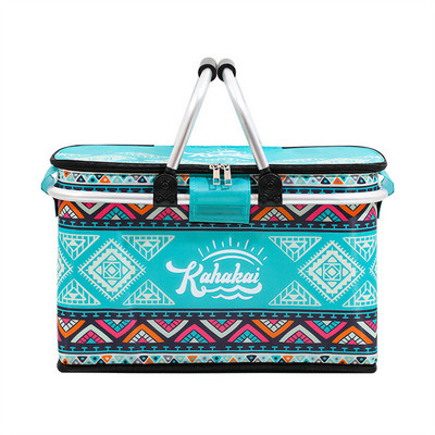 Sulankstomas iškylų krepšelio izoliacinis maišelis izoliacijos dėžutė nešiojamasis ledo krepšys lauko iškylų maišų izoliacija krepšelis laikymo krepšys groc