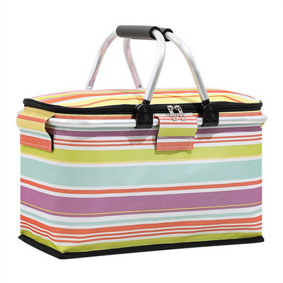 Sulankstomas iškylų krepšelio izoliacinis maišelis izoliacijos dėžutė nešiojamasis ledo krepšys lauko iškylų maišų izoliacija krepšelis laikymo krepšys groc