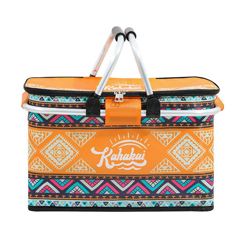 Sulankstomas iškylų krepšelio izoliacinis maišelis izoliacijos dėžutė nešiojamasis ledo krepšys lauko iškylų maišų izoliacija krepšelis laikymo krepšys groc