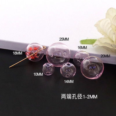 10db 8-30 mm-es mini üres üveggolyós palackok függesztékes bűbájos fiolák Kívánságpalack átlátszó földgömb buborék kristálygömbök