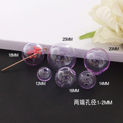 10db 8-30 mm-es mini üres üveggolyós palackok függesztékes bűbájos fiolák Kívánságpalack átlátszó földgömb buborék kristálygömbök