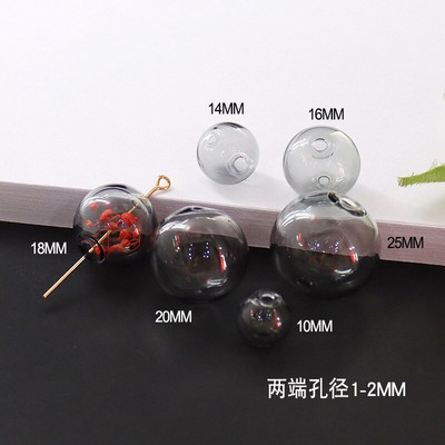 10db 8-30 mm-es mini üres üveggolyós palackok függesztékes bűbájos fiolák Kívánságpalack átlátszó földgömb buborék kristálygömbök