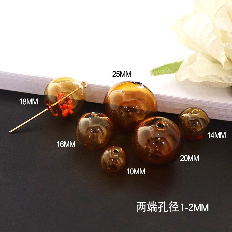 10db 8-30 mm-es mini üres üveggolyós palackok függesztékes bűbájos fiolák Kívánságpalack átlátszó földgömb buborék kristálygömbök