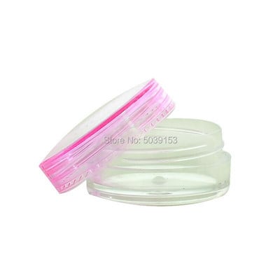 10db színes újratölthető doboz 3g átlátszó kozmetikai műanyag edény üres palackok Jar Nail Art gyöngy sminkkrém tároló tartály