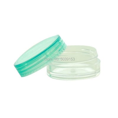 10db színes újratölthető doboz 3g átlátszó kozmetikai műanyag edény üres palackok Jar Nail Art gyöngy sminkkrém tároló tartály