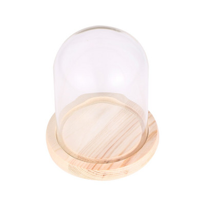 Üvegkupola fedél Cloche Bell Jar Vitrin Virág átlátszó kupolák Az asztal középső része karácsonyi állványkönyv