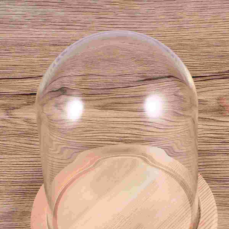 Üvegkupola fedél Cloche Bell Jar Vitrin Virág átlátszó kupolák Az asztal középső része karácsonyi állványkönyv