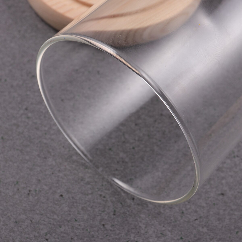 Üvegkupola fedél Cloche Bell Jar Vitrin Virág átlátszó kupolák Az asztal középső része karácsonyi állványkönyv